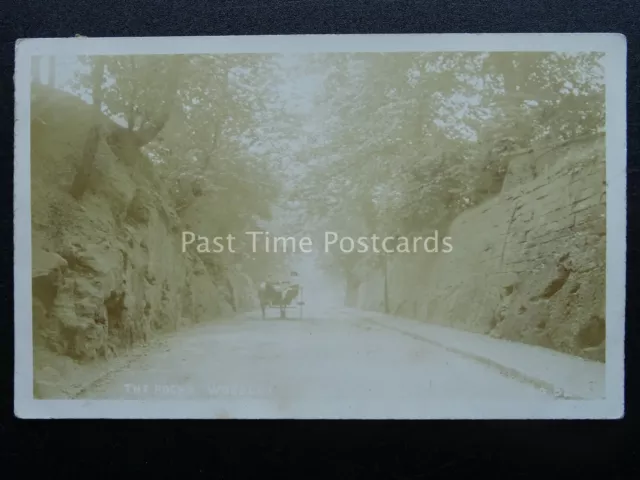 Greater Manchester WORSLEY The Rocks showing Pony & Trap c1913 RP Postcard