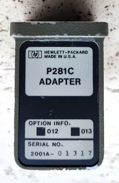 Hp, Agilent Keysight P281C, Waveguide P Band (Wr62) To Apc 7 Adapter