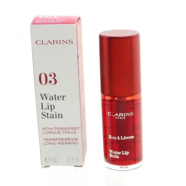 Lápiz labial Clarins mancha agua labial mancha 03 rojo a prueba de transferencia de agua uso prolongado