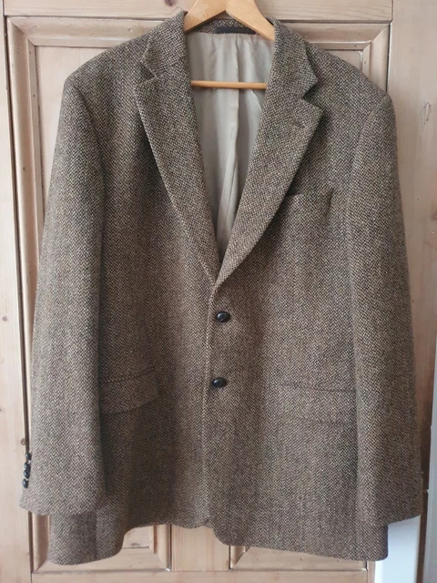 Blazer vintage M&S Harris Tweed pura lana nuova taglia 44