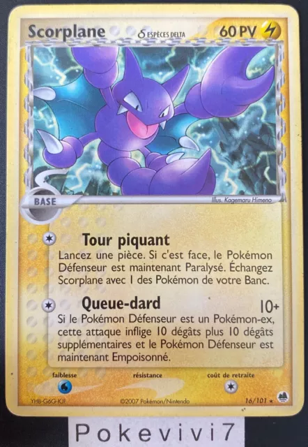 Carte Pokemon SCORPLANE 16/101 Rare Bloc EX Ile des Dragons FR OCCASION