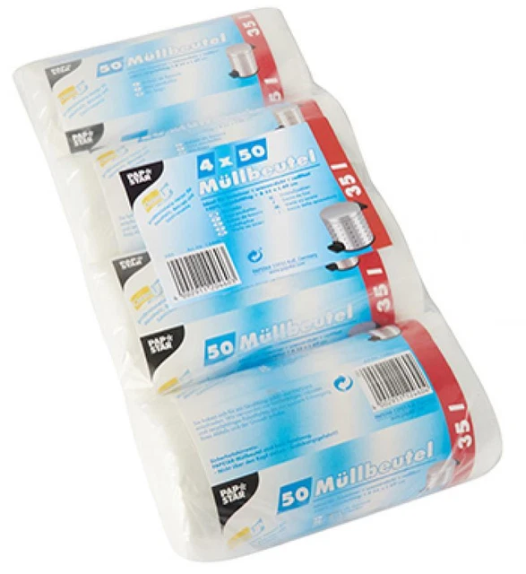 Sacchetto Papstar Pattumiera HDPE, 35 litri, trasparente 4x50 pezzi