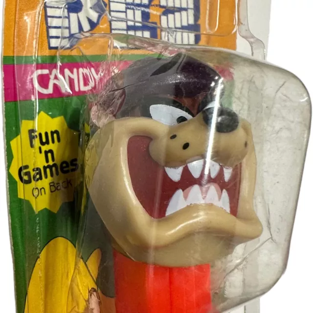 Vtg PEZ TAZ 1995 Tasmanian Devil Looney Tunes Series Open Packaging Vintage