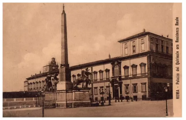 Palazzo del Quirinale ora Residenza Reale Rome Italy Black And White Postcard