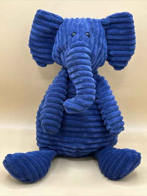 Jellycat Cordy Roy Elephant Soft Toy Plush 10” Navy Blue Dark Retired Rare