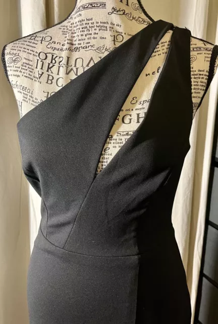 Lulu’s Black 1 Shoulder Cutout Dress Women’s Size Small Formal