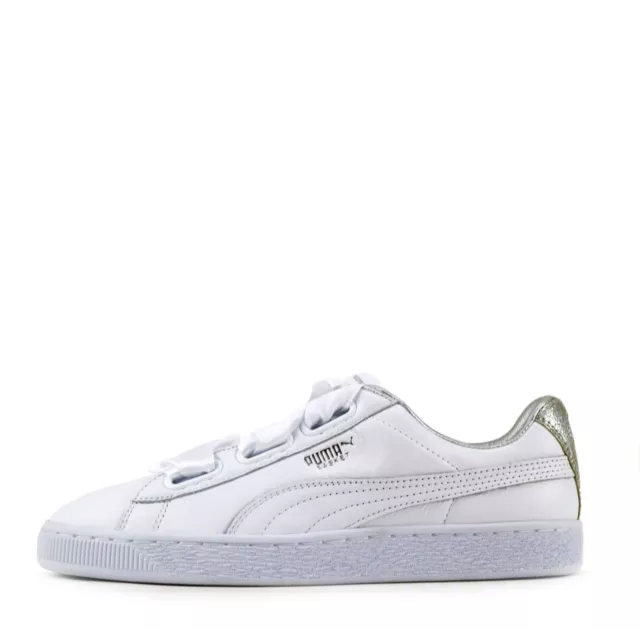 PUMA WOMEN S BASKET Heart Crushed Diamond Trainers n White EUR 87