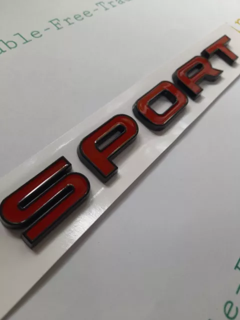 Sport Badge Lettering Emblem Red/Black Replacement Part For Range Rover Sport