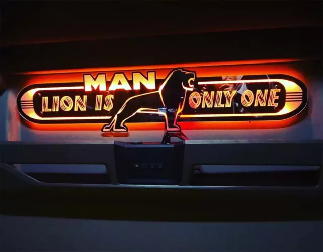 MAN Lion is Only One LED Spiegel LKW Truckerschild Leuchtschilder