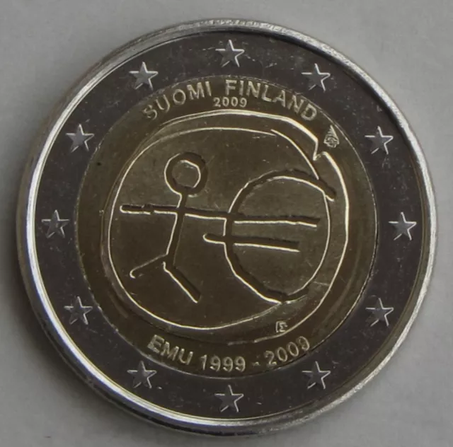 2 Euro Gedenkmünze Finnland 2009 10 Jahre WWU unz