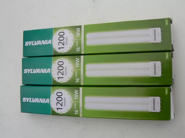 lot 3 ampoules sylvania Lynx-L 18W/840 2G11 neuves