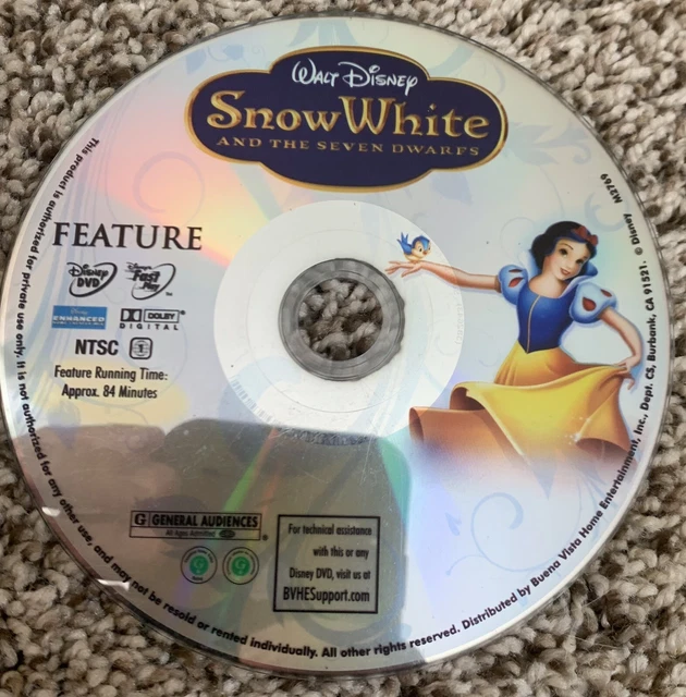 DISNEY SNOW WHITE and the Seven Dwarfs DVD. Good condition. £7.92