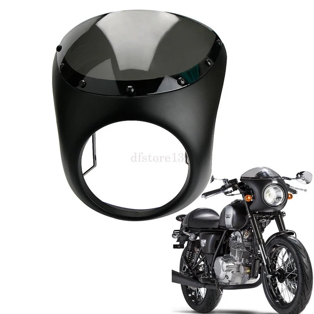 Déflecteur De Pare-Brise Universel 7 Pouces Pour Moto Café Racer – Spoiler Guidon Phare, Réduction Du Vent Et Du Bruit