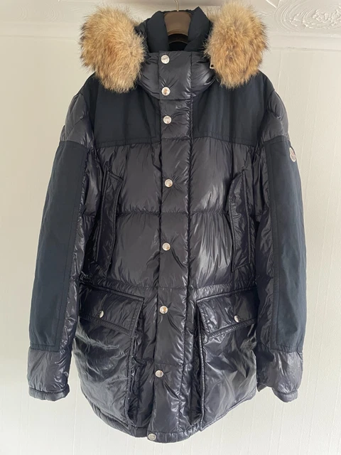 RRP 1550 MONCLER Marque Down Jacket Size 7 US XXL Hooded Coyote