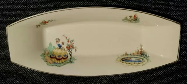 ROYAL STAFFORDSHIRE CRINOLINE LADY LONG DISH x1 - VINTAGE - LOOK!