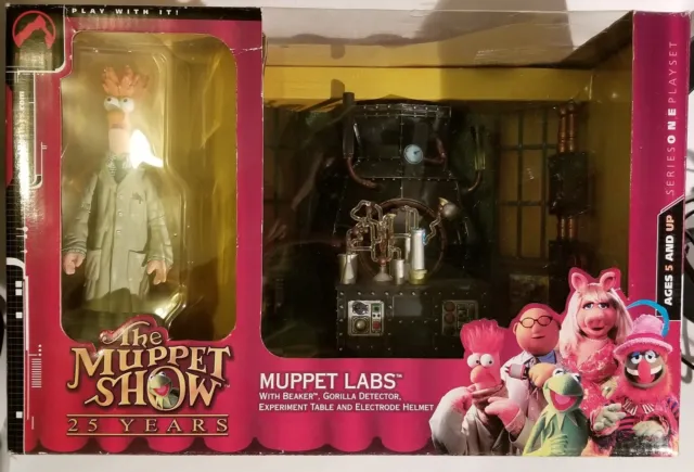 Muppet Show Palisades Muppet Lab w/ Beaker Gorilla Detector Playset 2002 NEW