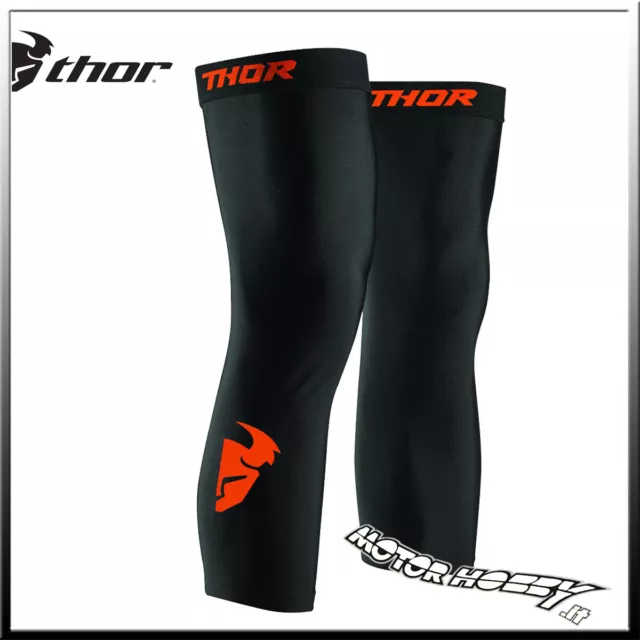 Calze Per Ginocchiere E Tutori Thor Knee S8 Comp Cross Enduro Nero Rosso