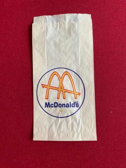 1960's, McDonald's, "Un-Used" Hamburger Paper Bag  (Slash Logo) Scarce / Vintage