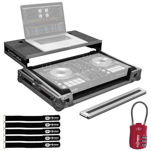 Odyssey FZGSPIDDJSR2 to fit Pioneer DDJ-SR2 Controller Case w Red TSA Lock id...