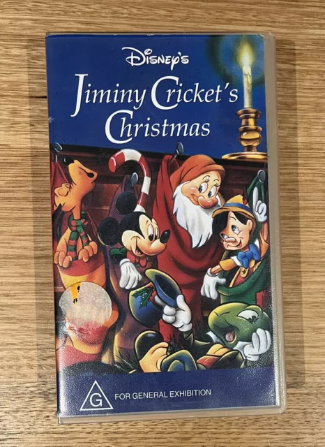 Vintage Retro VHS Disney's Jiminy Cricket's Christmas RARE Hard to Find FREEPOST