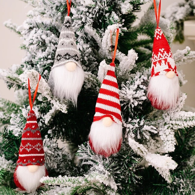 2023 Christmas Decor Dolls Snowman Santa Claus Xmas Hanging Table Ornament