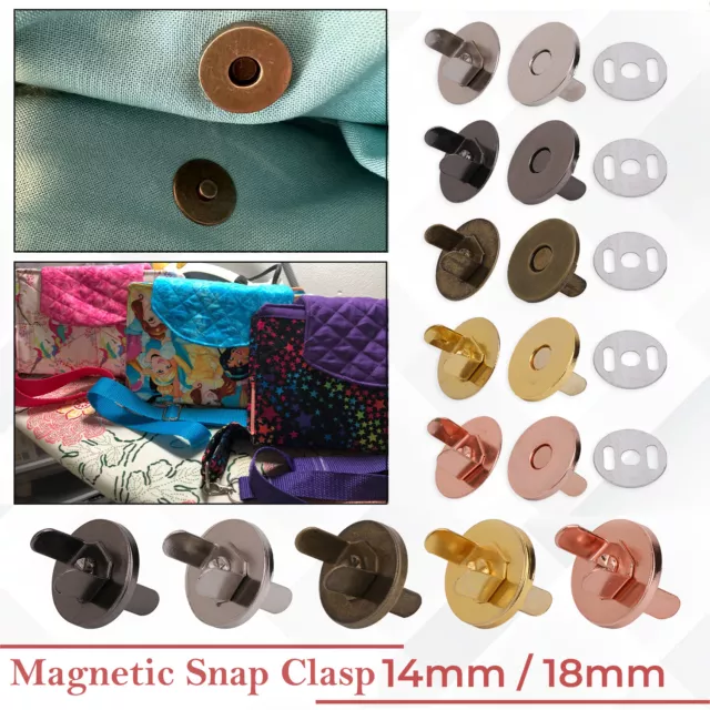 Sujetadores magnéticos de 14/18 mm con broches a presión botones para cuero artesanal bolsos abrigos