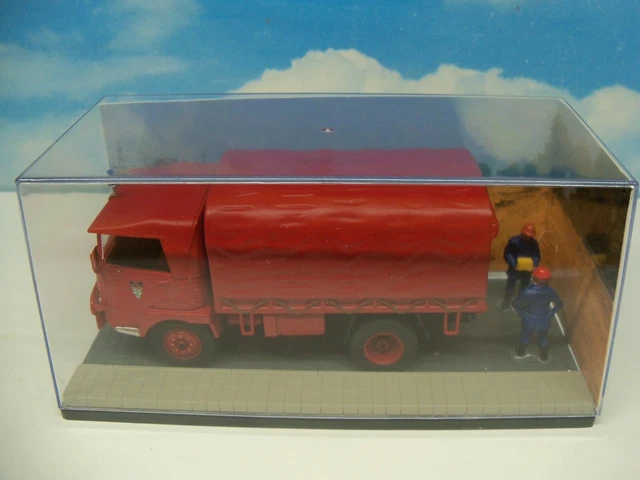 Camion De Pompiers Simca Cargo Joustra – Tôle, Boîte D'origine – Rare Collection