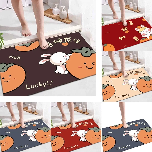 Teppich 40 X 60CM Rutschfest Foyer Hase Jahr Teppich Neu Jahr Weich Und Dünn