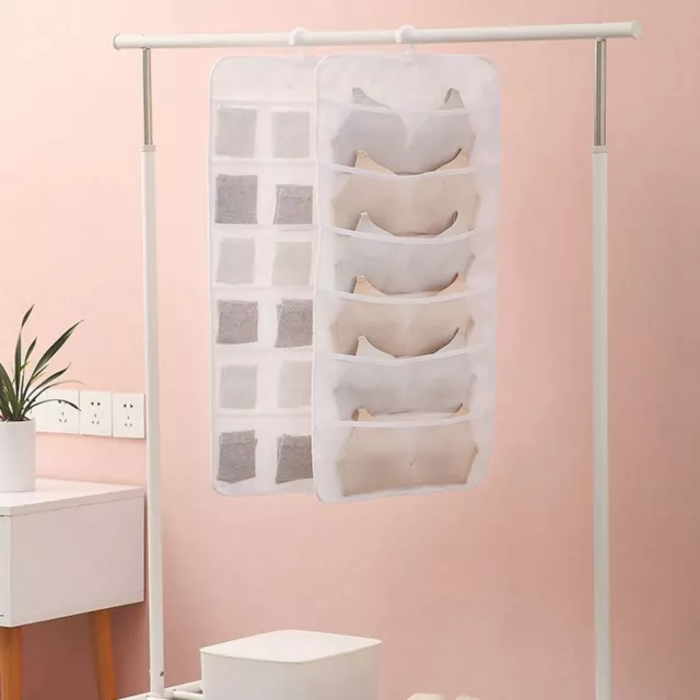 Wall-Mounted Underwear Hanging Bag 6/12/18 Grids Closet Hanging Organizer  Home