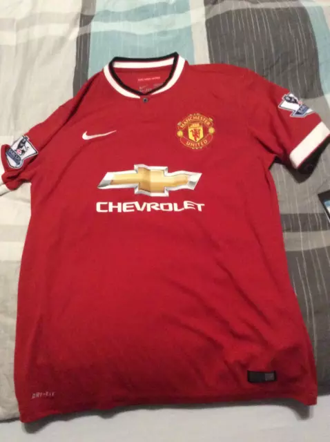 Nike Manchester United Heimtrikot (Red Devils), Chevrolet, Gr. M, rot