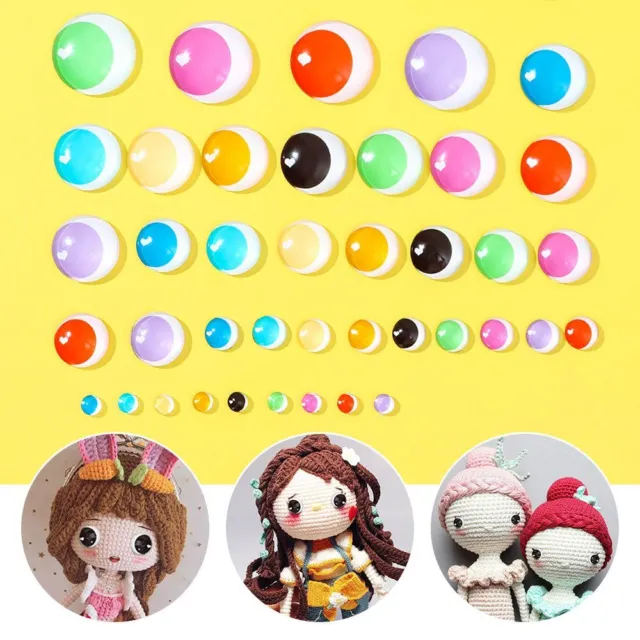 Findings Toys Accessories Glass Doll Eyes Cabochon Flat Eyeballs Round Eyes