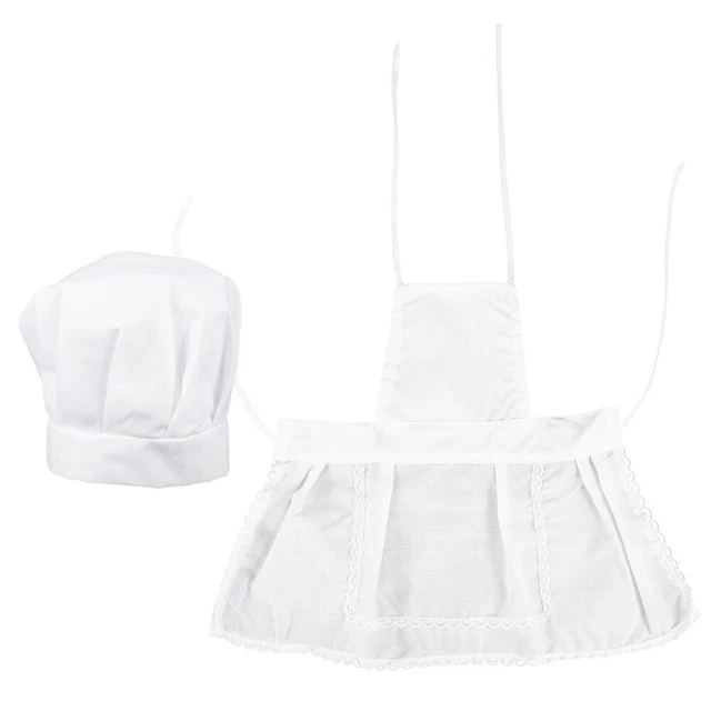 Cuwtheugwg Costume De Chef avec Chapeau Et Tablier pour Nouveau-Né,Tenue De Chef pour Tout-Petits Tablier Chef Club Kids Chapeau De Chef Tenue Chef Cuisinier Enfant Déguisement pour Bébé 2 Ans