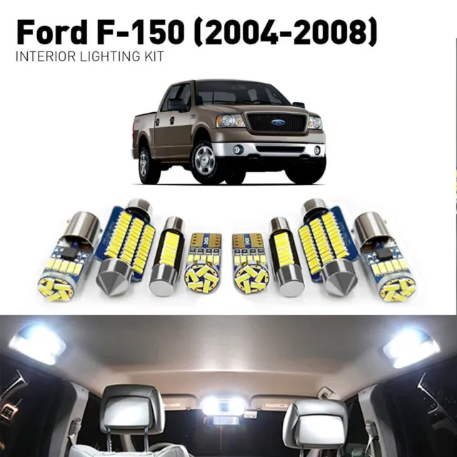 LED Interior Lights Blubs Kit White Upgrade For FORD F-150 2004-2008 16PCS
