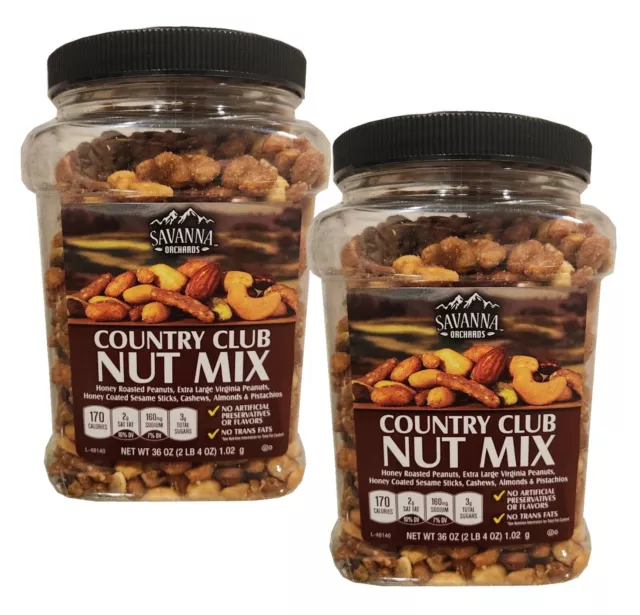 2 PACKS SAVANNA Orchards Gourmet Honey Roasted Nut Mix 30oz Each Pack, Exp  05/25 $45.75 - PicClick