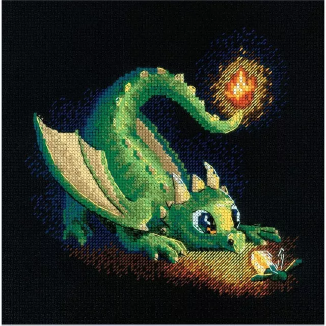 Kit point de croix,  point compté  RIOLIS 2160  Étincelles malicieuses  20x20 cm