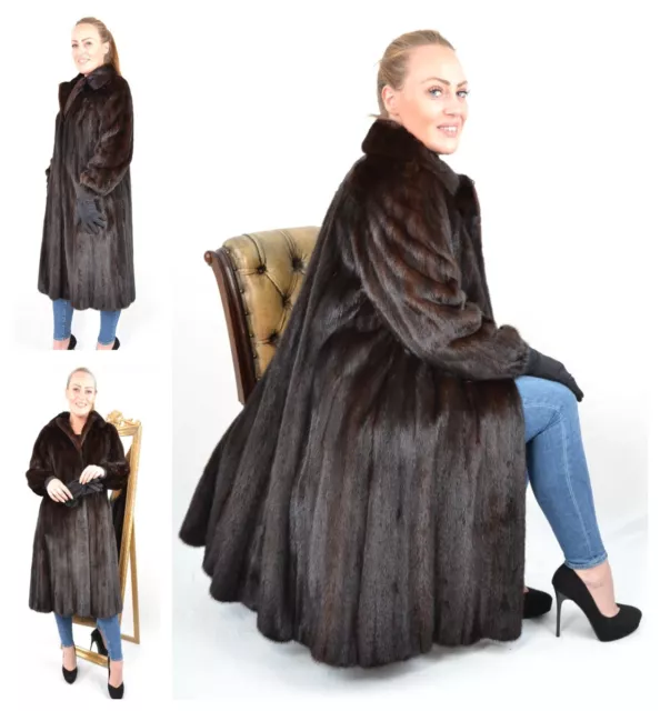 A4522 Saga Mink Nerzmantel Nerz Mantel Echt Pelz Pelzmantel - Real Mink Fur Coat