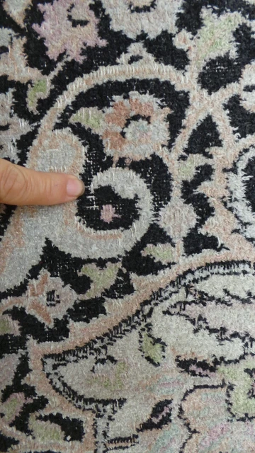 Large Turkish CARPET RUG HAND MADE Oriental  Vintage 9ft 4" x 5ft 10" 3