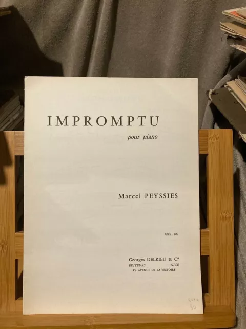 Marcel Peyssies Impromptu pour piano partition éditions Delrieu