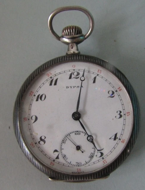 Montre De Gousset En Argent Niellé – Pièce Vintage Bon état