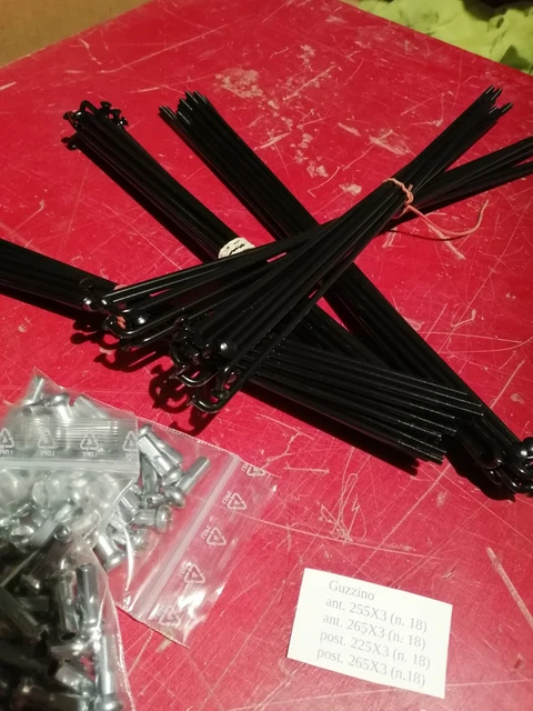Kit raggi neri ruote (ant+post) Moto Guzzi Guzzino 65