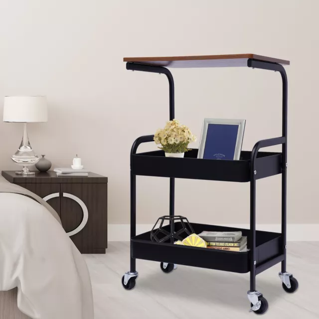 Office Home Rolling Computer Desk Corner Laptop Table Storage Desk Printer  US