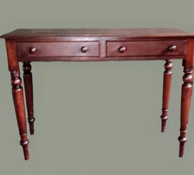 Victorian 19th Century Ladies Mahogany Writing Table, Victorian Console Table