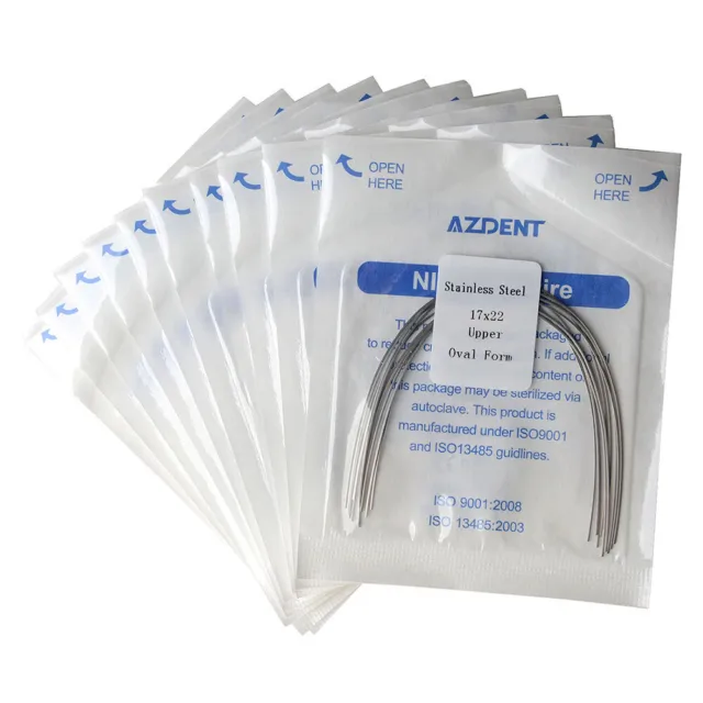 AZDENT Dental Orthodontic Oval Stainless Steel Rectangular Arch Wires All Sizes