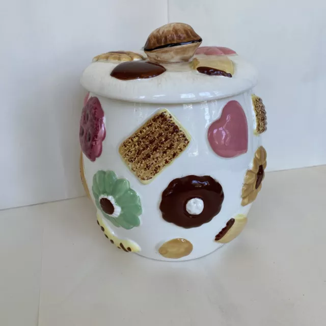 Napco Japan 1950's Vintage Cookies All Over Cookie Jar