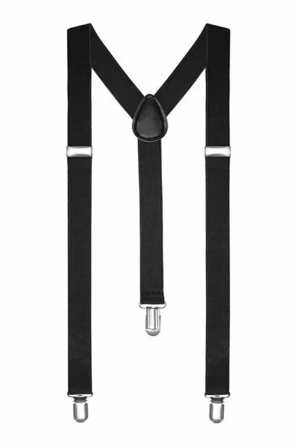 Mens Suspenders Braces Elastic Strong Adjustable Formal Wedding Party Womens