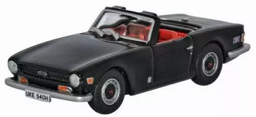 Neuf Oxford Diecast Triumph TR6 Noir Voiture Miniature 1:76 Echelle - 76TR6004