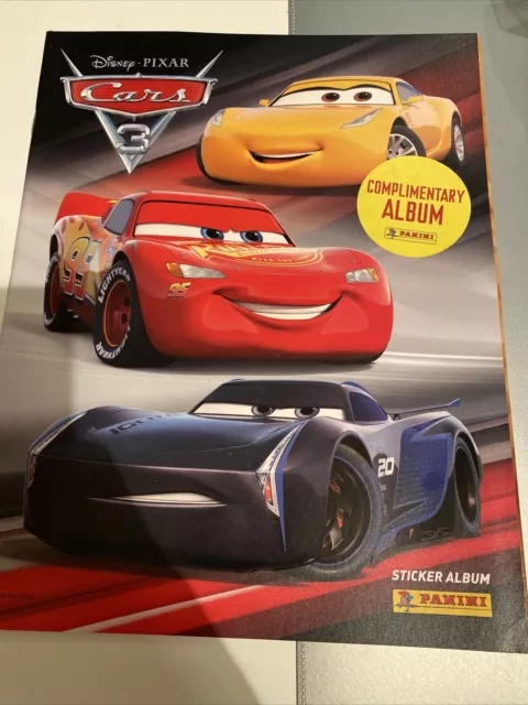 PANINI Disney-Pixar CARS 3 BRAND NEW EMPTY ALBUM & 6x New Stickers