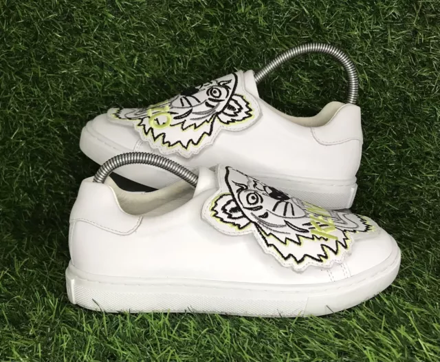 Kenzo Strap Trainers Lion Detail Leather UK 12.5