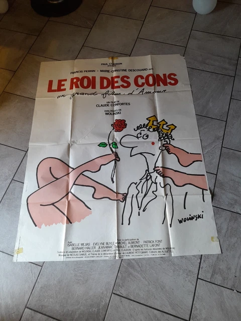 LE ROI DES CONS Affiche film 120x160 CLAUDE CONFORTES, FRANCIS PERRIN - WOLINSKI