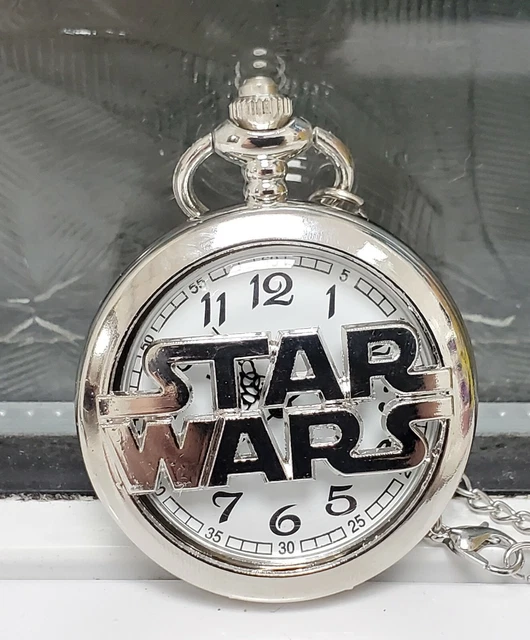 Star Wars Silver Pocket Watch Skywalker Saga Last Jedi Return of Sci Fi Disney Star Wars Silver Pocket Watch Skywalker Saga Last Jedi Return of Sci Fi Disney